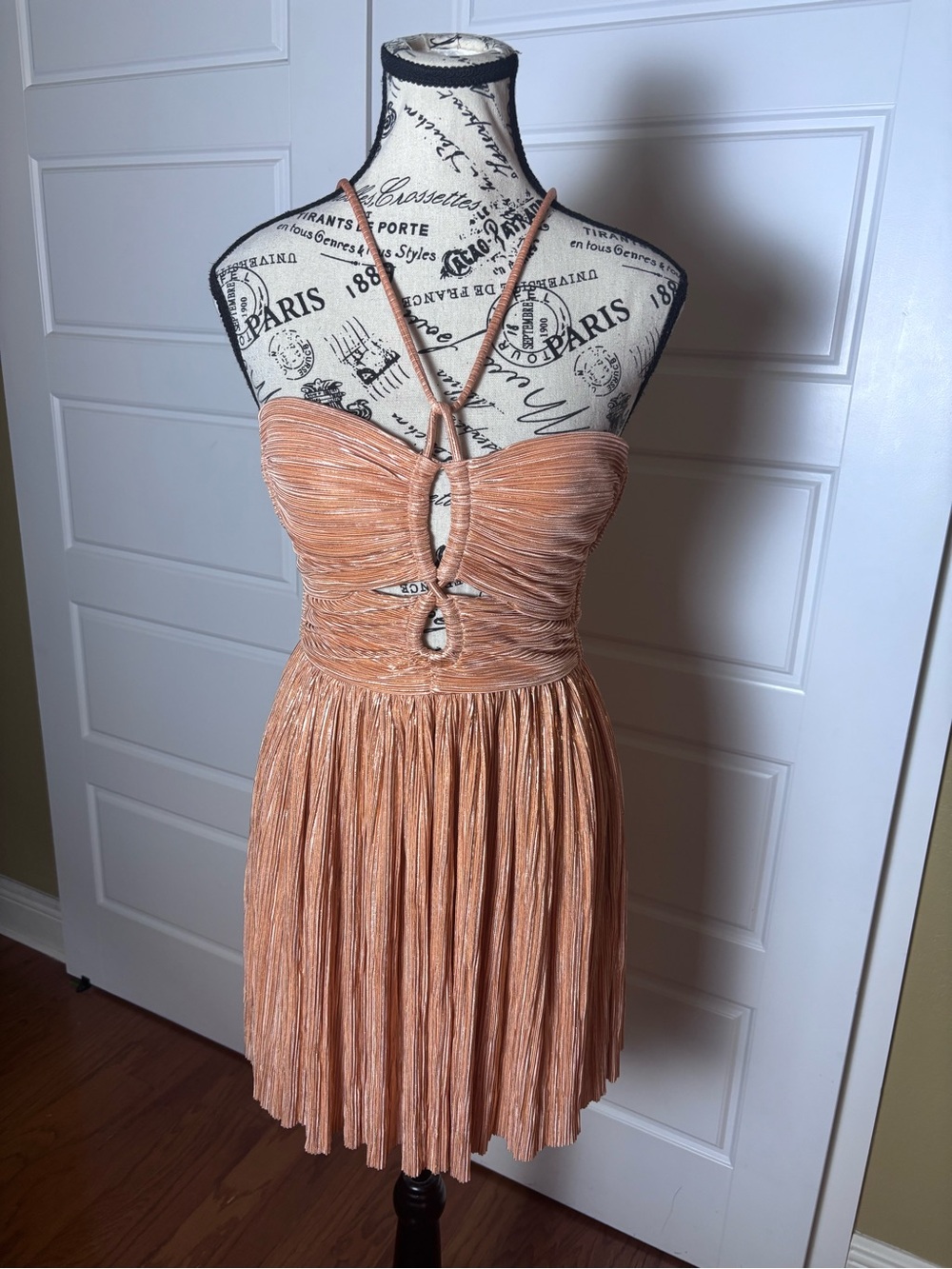 Sabina Musayev Cody Mini Dress Peach - Picture 3 of 8